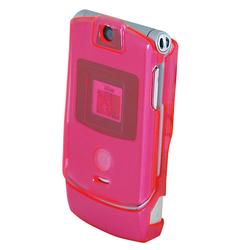Image Accessories Motorola V3 RAZR Crystal Protective Case (Clear Pink) - Image Brand