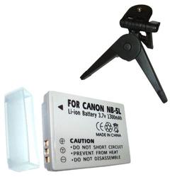 HQRP NB5L Equiv. Li-Ion Battery for CANON PowerShot SD700 SD800 IS, SD900 700 800 Digital Camera + Tripod