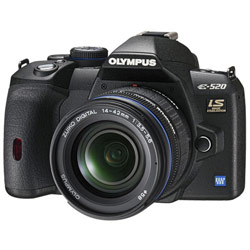 OLYMPUS AMERICA Olympus E-520 Digital SLR Camera with 10 Megapixels, 2.7 LCD, 14-42mm lens, Face Detection, AF Live View & In-body Stabilization
