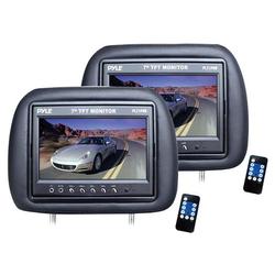 Pyle Pair of Adjustable Headrest w/Built-in 7'' TFT Monitor