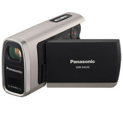 PANASONIC CAMCORDERS Panasonic SDR-SW20S Water, Shock & Dustproof Compact SD Camcorder with 10x Optical Zoom, Quick Start, Easy DVD Copying & Viewing - Silver