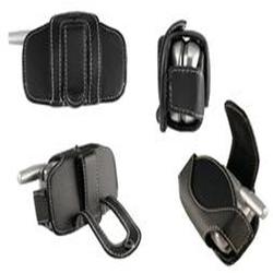 Emdcell Premium Executive Black Leather Case Pouch for Samsung Beat SGH-T539 Cell Phone