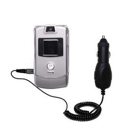 Gomadic Rapid Car / Auto Charger for the Motorola MOTORAZR V3a - Brand w/ TipExchange Technology