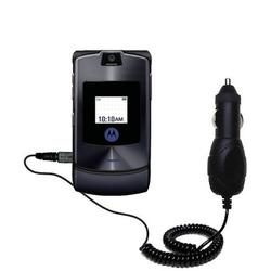 Gomadic Rapid Car / Auto Charger for the Motorola MOTORAZR V3t - Brand w/ TipExchange Technology
