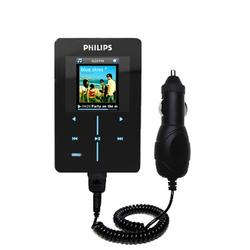 Gomadic Rapid Car / Auto Charger for the Philips GoGear HDD1630/17 - Brand w/ TipExchange Technology
