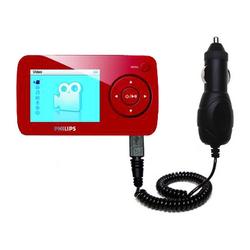 Gomadic Rapid Car / Auto Charger for the Philips GoGear SA6086/37 - Brand w/ TipExchange Technology
