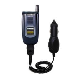 Gomadic Rapid Car / Auto Charger for the Sanyo VM5500 - Brand w/ TipExchange Technology