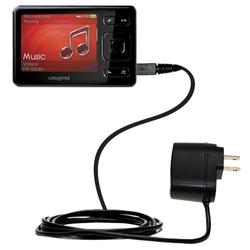 Gomadic Rapid Wall / AC Charger for the Creative Zen 16GB - Brand w/ TipExchange Technology