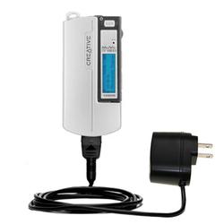 Gomadic Rapid Wall / AC Charger for the Creative Zen MuVo FM - Brand w/ TipExchange Technology