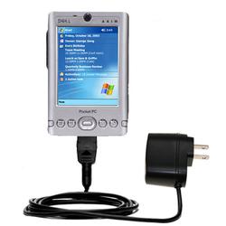 Gomadic Rapid Wall / AC Charger for the Dell Axim x30 - Brand w/ TipExchange Technology