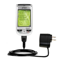 Gomadic Rapid Wall / AC Charger for the ETEN M500 - Brand w/ TipExchange Technology