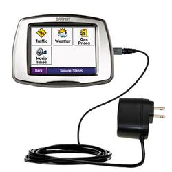 Gomadic Rapid Wall / AC Charger for the Garmin StreetPilot C580 - Brand w/ TipExchange Technology