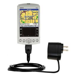 Gomadic Rapid Wall / AC Charger for the Garmin iQue 3200 - Brand w/ TipExchange Technology