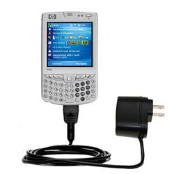 Gomadic Rapid Wall / AC Charger for the HP iPaq hw6910 - Brand w/ TipExchange Technology