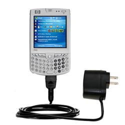 Gomadic Rapid Wall / AC Charger for the HP iPaq hw6965 - Brand w/ TipExchange Technology