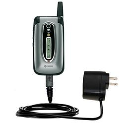 Gomadic Rapid Wall / AC Charger for the Kyocera Candid - Brand w/ TipExchange Technology