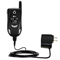 Gomadic Rapid Wall / AC Charger for the LG AX490 - Brand w/ TipExchange Technology