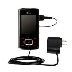 Gomadic Rapid Wall / AC Charger for the LG KG800 - Brand w/ TipExchange Technology