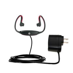 Gomadic Rapid Wall / AC Charger for the Motorola Headset S9 - Brand w/ TipExchange Technology