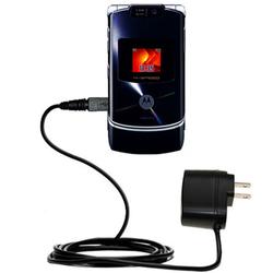 Gomadic Rapid Wall / AC Charger for the Motorola MOTORAZR V3xx - Brand w/ TipExchange Technology