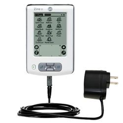 Gomadic Rapid Wall / AC Charger for the PalmOne Zire 21 - Brand w/ TipExchange Technology