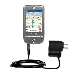 Gomadic Rapid Wall / AC Charger for the Pharos GPS 525 - Brand w/ TipExchange Technology