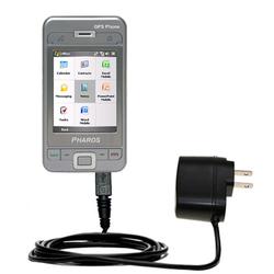Gomadic Rapid Wall / AC Charger for the Pharos PGS Phone 600 - Brand w/ TipExchange Technology