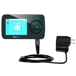 Gomadic Rapid Wall / AC Charger for the Philips GoGear SA6087/37 - Brand w/ TipExchange Technology