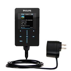 Gomadic Rapid Wall / AC Charger for the Philips GoGear SA9200/17 - Brand w/ TipExchange Technology