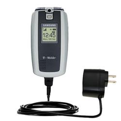 Gomadic Rapid Wall / AC Charger for the Samsung SGH-T719 - Brand w/ TipExchange Technology