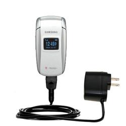 Gomadic Rapid Wall / AC Charger for the Samsung SGH-X495 - Brand w/ TipExchange Technology