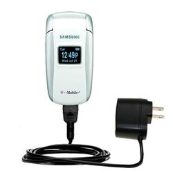 Gomadic Rapid Wall / AC Charger for the Samsung SGH-X497 - Brand w/ TipExchange Technology