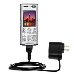 Gomadic Rapid Wall / AC Charger for the Sony Ericsson K600i - Brand w/ TipExchange Technology