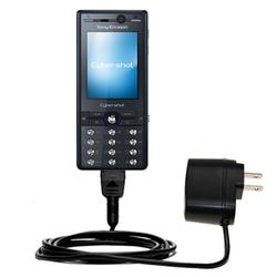 Gomadic Rapid Wall / AC Charger for the Sony Ericsson K818c - Brand w/ TipExchange Technology