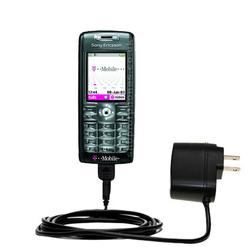 Gomadic Rapid Wall / AC Charger for the Sony Ericsson T630 - Brand w/ TipExchange Technology
