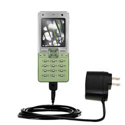 Gomadic Rapid Wall / AC Charger for the Sony Ericsson T650i - Brand w/ TipExchange Technology
