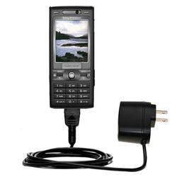 Gomadic Rapid Wall / AC Charger for the Sony Ericsson k800i - Brand w/ TipExchange Technology
