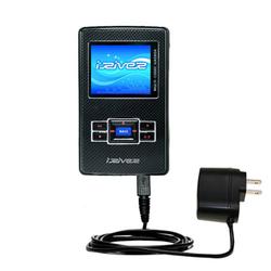 Gomadic Rapid Wall / AC Charger for the iRiver H320 - Brand w/ TipExchange Technology