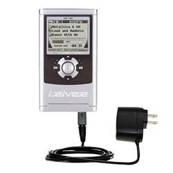 Gomadic Rapid Wall / AC Charger for the iRiver iHP-110 - Brand w/ TipExchange Technology