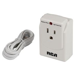 RCA Rca Pswt1t 1-outlet Surge Protector Wall Tap (with Telephone Protection)