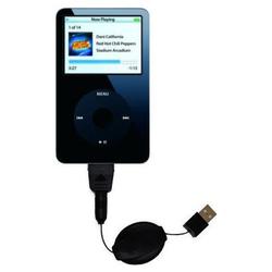 Gomadic Retractable USB Cable for the Apple iPod 80GB with Power Hot Sync and Charge capabilities - Gomadic