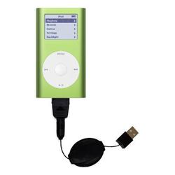 Gomadic Retractable USB Cable for the Apple iPod Mini with Power Hot Sync and Charge capabilities - Gomadic
