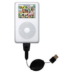 Gomadic Retractable USB Cable for the Apple iPod Photo (30GB) with Power Hot Sync and Charge capabilities -