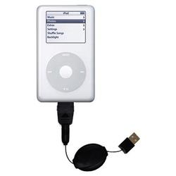 Gomadic Retractable USB Cable for the Apple iPod Photo (40GB) with Power Hot Sync and Charge capabilities -