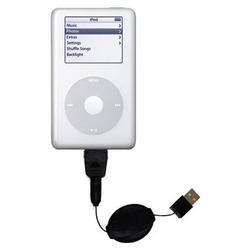 Gomadic Retractable USB Cable for the Apple iPod Photo (60GB) with Power Hot Sync and Charge capabilities -