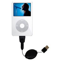 Gomadic Retractable USB Cable for the Apple iPod Video (60GB) with Power Hot Sync and Charge capabilities -