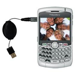 Gomadic Retractable USB Cable for the Blackberry 8300 Curve with Power Hot Sync and Charge capabilities - Go