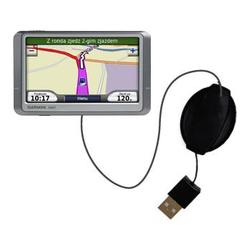 Gomadic Retractable USB Cable for the Garmin Nuvi 250 with Power Hot Sync and Charge capabilities - Gomadic