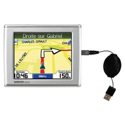 Gomadic Retractable USB Cable for the Garmin Nuvi 300 with Power Hot Sync and Charge capabilities - Gomadic