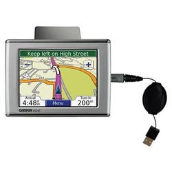 Gomadic Retractable USB Cable for the Garmin Nuvi 350 with Power Hot Sync and Charge capabilities - Gomadic